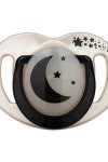 Mamajoo Sterilizasyon & Saklama Kutulu Pearl & Black Desenli İkili Ortodontik Emzik Gece & Gündüz / 6 Ay+
