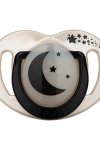 Mamajoo Sterilizasyon & Saklama Kutulu Pearl & Black Desenli İkili Ortodontik Emzik Gece & Gündüz / 0 Ay+