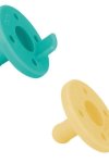 Oioi Ortodontik Silikon 2 li Emzik - Aqua Green & Yellow