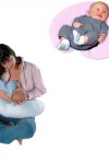 Sema Baby Emzirme ve Bebek Destek Minderi - Pembe Fiyonk