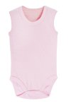 Sema Baby Jakarlı Askılı Badi (Body) - Pembe 9-12 Ay