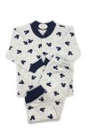 Sema Baby Mickey Mouse Bebek Pijama Takımı - Gri & Lacivert 3-6 Ay