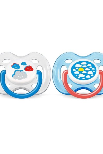 Avent 0% BPA Yalanci Emzik 0-6 ay Desenli 2'li