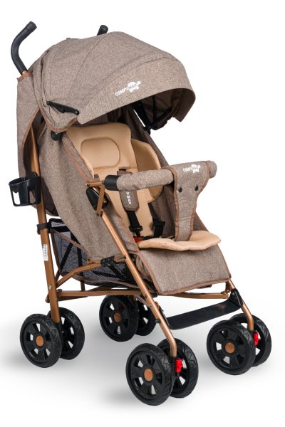 Comfymax Tam Yatar Baston Bebek Arabası – Wood Brown