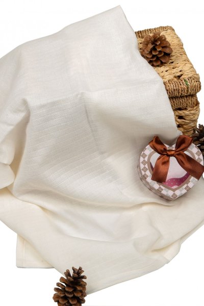 Sema Baby Çok Amaçlı Müslin Örtü 100x80 cm - Ekru 8682476853148
