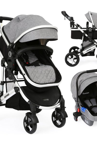 Yoyko Ultimate Travel Sistem Bebek Arabası 3 in 1 Gri Silver