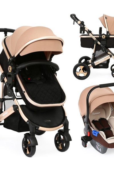 Yoyko Ultimate Travel Sistem Bebek Arabası 3 in 1 Coffee Rose